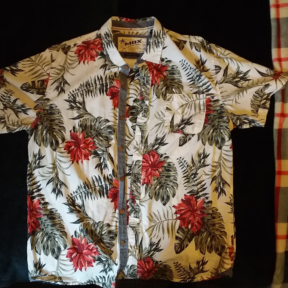 Mens Floral Button Down
